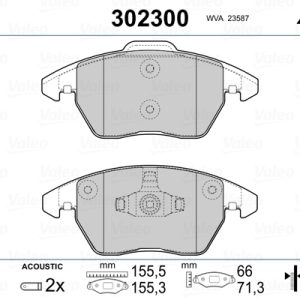 Set placute frana VALEO 302300 – AUDI | AutoRival