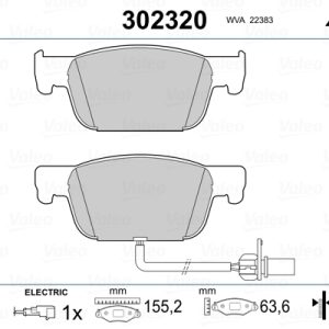 Set placute frana VALEO 302320 – AUDI | AutoRival