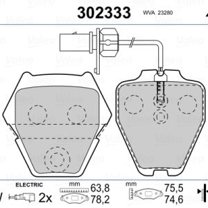 Set placute frana VALEO 302333 – AUDI | AutoRival