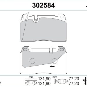 Set placute frana VALEO 302584 – AUDI | AutoRival