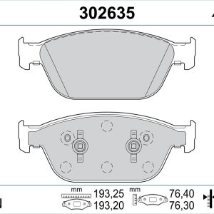 Set placute frana VALEO 302635 – AUDI | AutoRival