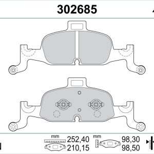 Set placute frana VALEO 302685 – AUDI | AutoRival
