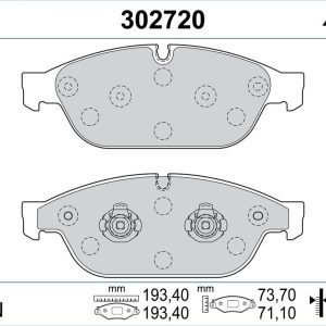 Set placute frana VALEO 302720 – AUDI | AutoRival