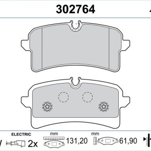 Set placute frana VALEO 302764 – AUDI | AutoRival