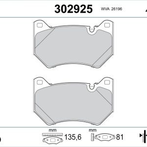 Set placute frana VALEO 302925 – AUDI | AutoRival