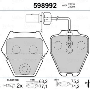 Set placute frana VALEO 598992 – AUDI | AutoRival