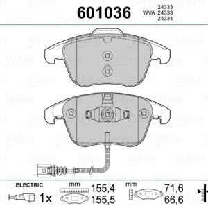 Set placute frana VALEO 601036 – AUDI | AutoRival