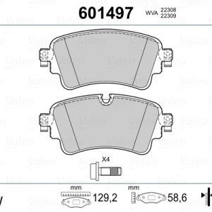 Set placute frana VALEO 601497 – AUDI | AutoRival