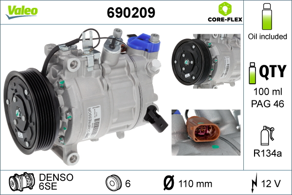 Compresor climatizare VALEO 690209 – AUDI | AutoRival