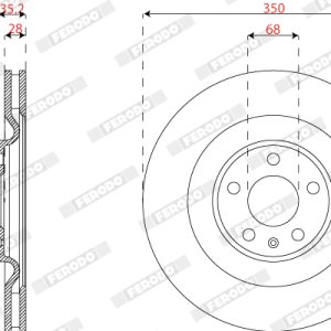 Disc frana FERODO DDF2661C – AUDI | AutoRival