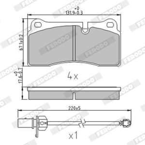 Set placute frana FERODO FDB4195 – AUDI | AutoRival