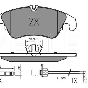 Set placute frana MEYLE 025 222 5219/PD – AUDI | AutoRival