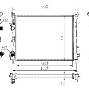 Radiator racire motor MTR 13054416