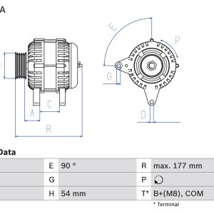 Alternator BMW Seria 1 (E87) 118 d diesel 122 cai BOSCH 0 986 080 580