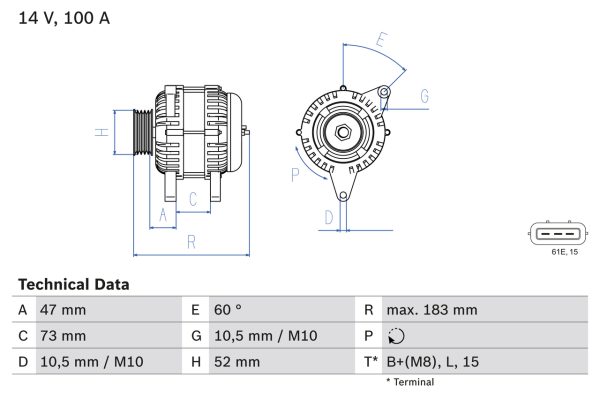 Alternator BMW Seria 3 Touring (E46) 318 i benzina 118 cai BOSCH 0 986 080 920