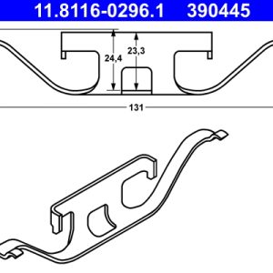 Arc etrier frana BMW Seria 3 Cabriolet (E93) 325 d diesel 204 cai ATE 11.8116-0296.1