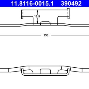 Arc etrier frana BMW Seria 3 (E30) 318 i benzina 102 cai ATE 11.8116-0015.1