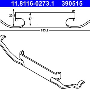 Arc etrier frana BMW Seria 3 (E46) 330 i benzina 231 cai ATE 11.8116-0273.1