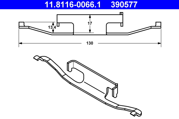 Arc etrier frana BMW Seria 3 (E90) 320 i benzina 156 cai ATE 11.8116-0066.1