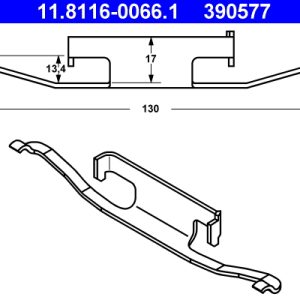Arc etrier frana BMW Seria 3 (E90) 323 i benzina 177 cai ATE 11.8116-0066.1