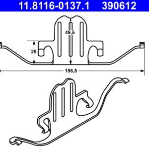 Arc etrier frana BMW Seria 3 cupe (E92) 325 d diesel 211 cai ATE 11.8116-0137.1