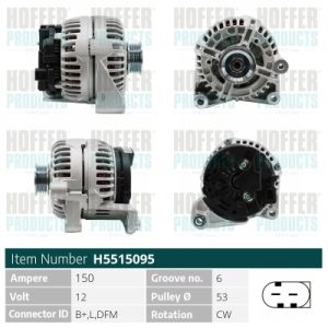 Alternator BMW Seria 3 (E46) 330 d diesel 184 cai HOFFER H5515095