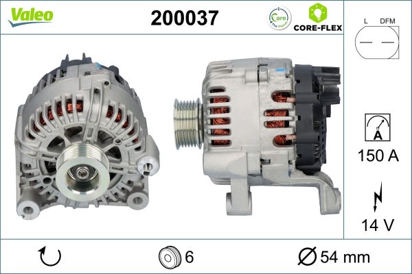 Alternator BMW Seria 3 cupe (E46) 320 Cd diesel 150 cai VALEO 200037