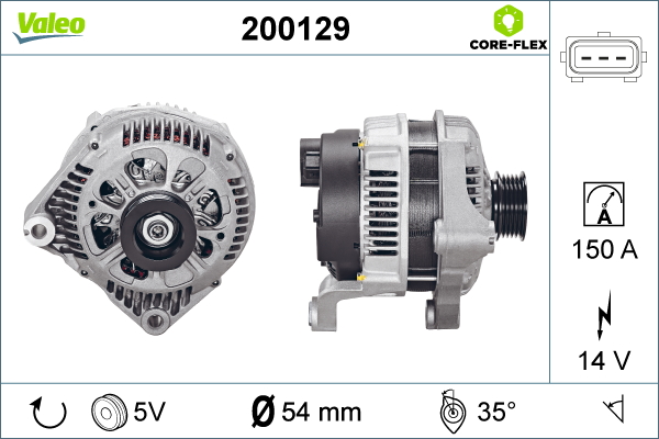 Alternator BMW Seria 3 Touring (E46) 330 d diesel 184 cai VALEO 200129