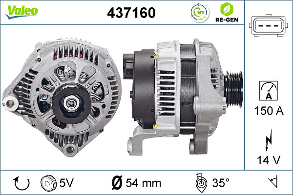 Alternator BMW Seria 3 Compact (E46) 320 td diesel 150 cai VALEO 437160