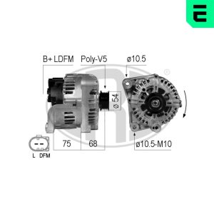 Alternator BMW Seria 3 (E46) 320 d diesel 150 cai ERA 210736A