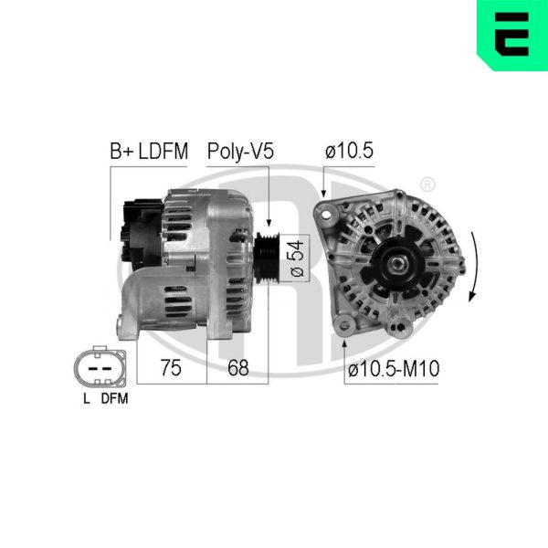 Alternator BMW Seria 3 (E46) 330 d diesel 184 cai ERA 210736A