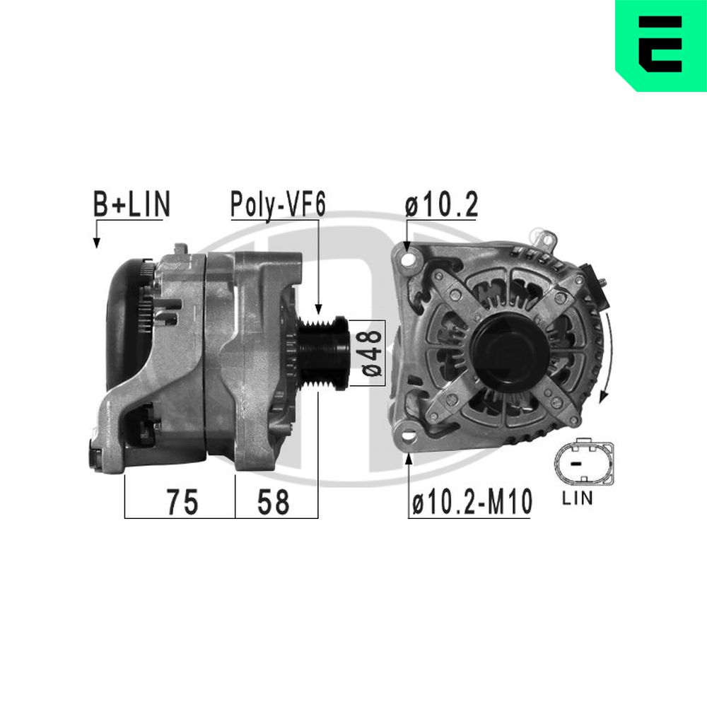 Alternator BMW Seria 3 (F30, F80) 328 i benzina 245 cai ERA 210969A