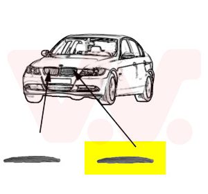 Banda de protectie grila radiator BMW Seria 3 Touring (E91) 320 i benzina 150 cai VAN WEZEL 0657415