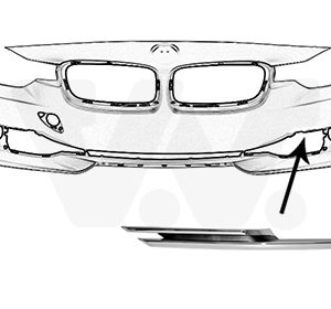 Banda de protectie grila radiator BMW Seria 3 (F30, F80) 335 i benzina 340 cai VAN WEZEL 0670483