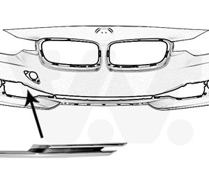 Banda de protectie grila radiator BMW Seria 3 (F30, F80) 335 i benzina 340 cai VAN WEZEL 0670482