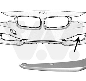 Banda de protectie grila radiator BMW Seria 3 (F30, F80) 335 i benzina 340 cai VAN WEZEL 0670581
