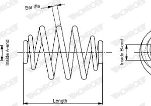 Arc spiral BMW Seria 3 (E30) 320 i benzina 125 cai MONROE SP0480