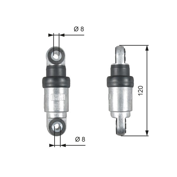 Amortizor vibratii curea transmisie cu caneluri BMW Seria 3 (E46) 320 d diesel 136 cai GATES T39215