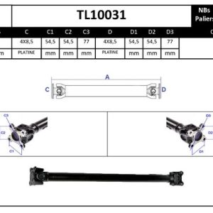 Ax cardanic antrenarea arborelui BMW Seria 3 cupe (E92) 330 xi benzina 272 cai EAI TL10031