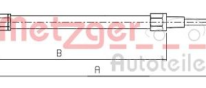 Cablu frana de parcare BMW Seria 3 Compact (E36) 316 g Benzina/Gaz metan (GNC) 102 cai METZGER 10.4135