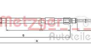 Cablu frana de parcare BMW Seria 3 (F30, F80) 316 d diesel 116 cai METZGER 10.4233
