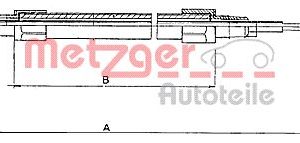 Cablu frana de parcare BMW Seria 3 Cabriolet (E36) 328 i benzina 193 cai METZGER 10.4131