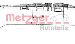 Cablu frana de parcare BMW Seria 3 cupe (E36) 318 is benzina 140 cai METZGER 10.4132