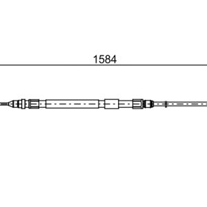 Cablu frana de parcare BMW Seria 3 (F30, F80) 320 d xDrive diesel 190 cai BOSCH 1 987 482 491