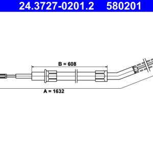 Cablu frana de parcare BMW Seria 3 (E30) 315 benzina 75 cai ATE 24.3727-0201.2