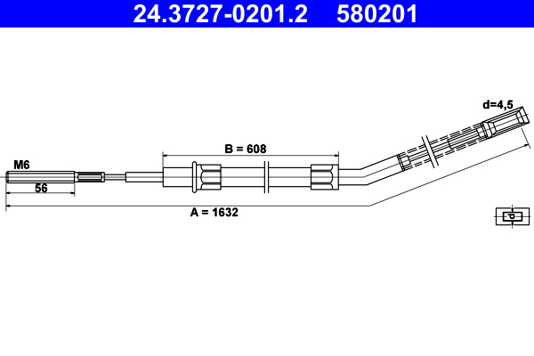 Cablu frana de parcare BMW Seria 3 (E21) 315 benzina 75 cai ATE 24.3727-0201.2