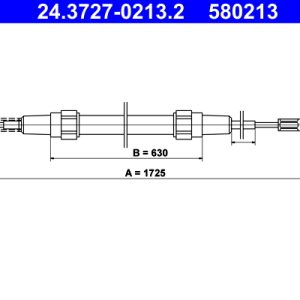 Cablu frana de parcare BMW Seria 3 Touring (E30) 325 i X benzina 170 cai ATE 24.3727-0213.2