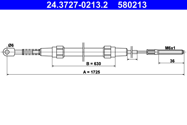 Cablu frana de parcare BMW Seria 3 (E30) 318 i benzina 102 cai ATE 24.3727-0213.2