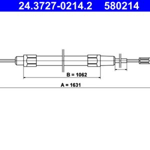 Cablu frana de parcare BMW Seria 3 (E36) 325 td diesel 115 cai ATE 24.3727-0214.2