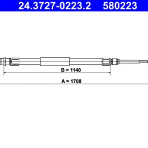 Cablu frana de parcare BMW Seria 3 Cabriolet (E46) 318 Ci benzina 150 cai ATE 24.3727-0223.2